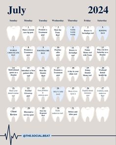 July is officially here! Summer has officially started and kids have no more school but don’t know what to post?? 😱😱😱 Have no fear your calendar is here.🤩🤩 Save this to know what to post for a whole Month!💃🕺💃🕺 Need more help? Don’t know how to create content or don’t have time to manage your socials? 🥲 I offer monthly content calendar plans… 🦷 DM me the word “CONTENT” and let’s chat. 💌💌 Don’t forget to share this with your dental bestie - - - - - #dentalsocialmediamanager #socialmedi... Dental Instagram Post Ideas, Dental Post Ideas, Dental Marketing Ideas Social Media, Dental Content, Content Template, Dentist Marketing