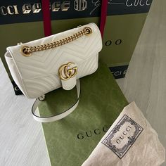 Authentic Marmont Gucci Shoulder Bag. Brand New. I Have This One Already. Comes With Box, Gucci Gift Paper And Gucci Bag. Bought At Gucci Store In Miami. Beautiful And Versatile. Retail Price $2550 Plus Tax. Brand New. Mostly Interested In Trade Gucci White Bag, Gold Gucci Bag With Original Box, White Gucci Bag For Formal Occasions, White Gucci Bag For Everyday Luxury, White Luxury Gucci Shoulder Bag, Luxury White Gucci Shoulder Bag, White Designer Gucci Bags, Luxury Gucci Shoulder Bag With Original Box, Gucci Bags As Gifts