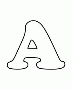 the letter a is outlined in black and white