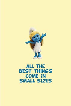 an image of the smurch from the movie, all the best things come in small sizes