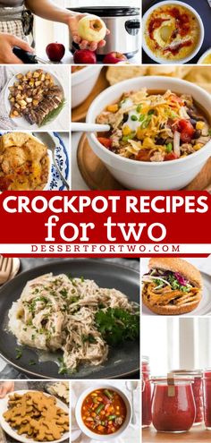 These easy crockpot recipes for two are the BEST! There are lots of small batch dinner recipes in the slow cooker featuring chicken, beef, and pork. You can also find freezer meals for two. Don't forget desserts for two! Crockpot Chicken Recipes For One Person, Small Crockpot Recipes For Two Chicken, Personal Crockpot Recipes One, Easy 2 Person Crock Pot Meals, Crockpot For Two Easy, Slow Cooker For 2, Single Serving Crock Pot Recipes, Small Slow Cooker Recipes For One, Slow Cooker Meals For 2