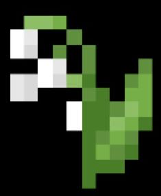 an image of a green plant that is pixeled in the style of minecraft