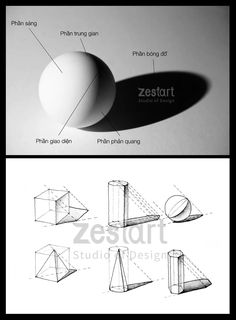 three different views of the same object in black and white