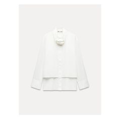 ZARA WOMAN COLLECTIONLapel collar shirt with long cuffed sleeves. Self flower detail. Asymmetric hem. Front button closure. Waistcoat Dress, Jeans Cargo, Trench Jacket, Cardigan Sweater Dress, Flower Detail, Zara Woman, Women Shirts Blouse, Poplin Shirt, Collar Shirt