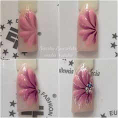 Маникюр пошагово Nail Art Fleur, Belle Nails, Tulip Nails, Fantasy Nails, Christmas Gel Nails, Colorful Nail Designs, Nail Patterns, Toe Nail Designs, Flower Nail Art