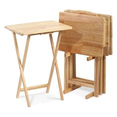 Work hard, and play harder anywhere in the comfort of your home with these All-In-One Set of 5 Folding Tables from PJ Wood that can accommodate each and every task or purpose that you might need to accomplish. Each folding table is multifunctional furniture that can function as a work table when you need to work on your deliverables from home, a dinner table when you want to eat while watching your favorite show in front of your TV, or as a TV table itself. Each foldable table can expand and collapse easily for easy usage and compact storage. Featuring a flat, spacious, conventional rectangular tabletop for a number of uses and transforming into just 3 inches thick when folded, it can be stored behind a door, in a closet, or behind the sofa without any problems. These foldable tables are m Tv Tray Set, 2023 Bedroom, Folding Tv Trays, Tv Tray Table, Tray Tables, Tv Tray, Portable Tv, Not In The Mood, Tv Trays