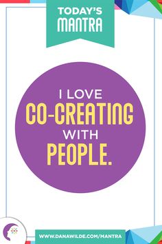 a poster with the words i love co - creating with people