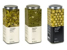 three canisters filled with different types of pasta and beans, each one containing broccoli