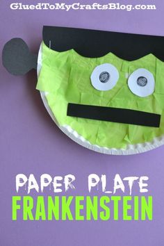 a paper plate that has been made to look like a monster