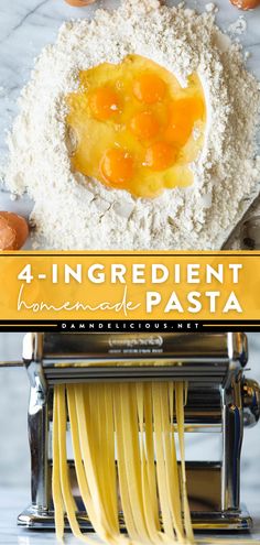 Want more food to cook for dinner? Time to make your own pasta! 4 ingredients are all you need for this main course idea. Nothing beats this homemade pasta dough recipe that's fresh and great for many shapes! Fresh Pasta Dough, Pizza Roll, Pasta Noodle Recipe, Homemade Noodles