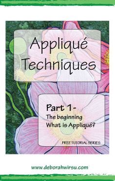 the cover of an applique technique book with flowers on it and text that reads,