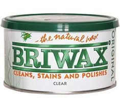 the natural way briwax cleans, stains and polishes clear