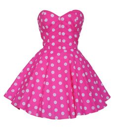 Strapless+50s+inspired+Pink+Polka+Dot+Party+Dress+.+This+stunning+pin+up+dress+comes+in+a+Pink+and+white+polka+dot+print. Skirt+is+approximately+17"+long+and+set+on+a+well+fitted+strapless+bustier Mini+party+dress+is+approximately+27"+long+from+bust+to+hem+and+has+a+Zip+at+the+back Note:... Party Dresses Pink Glitter, Cheap Fitted Polka Dot Mini Dress, Cheap Pink Dresses With Cartoon Print, Cheap Polka Dot Fitted Mini Dress, Cheap Polka Dot Party Dresses, Polka Dot Bridesmaid Dresses, Neon-retro Themed Dresses, Retro Polkadots Dress, Cheap Polka Dot Dresses