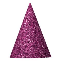 a purple glitter party hat on a white background