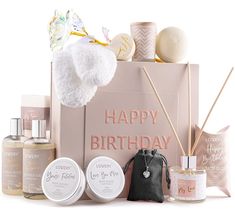 PRICES MAY VARY. THE GIFT OF LUXURY - Make your loved ones' birthdays the best day of their lives by giving them this 20 Piece Deluxe Birthday, Bath and Spa Box that contains everything they need from Head to Toe to enjoy a relaxing home spa and feel loved. Let them indulge in an invigorating bath that will help them free their mind, body, and soul from tension and stress. A COMPLETE BATH SET - No more choosing from one gift over another as our Gift Boxes pack all the bath and beauty essentials Birthday Gift Basket, Spa Gift Set, Gift Baskets For Women, Luxury Birthday, Spa Gift Basket, Bath Gift Set, Spa Gift Box, Birthday Gift Baskets, Bath Gift