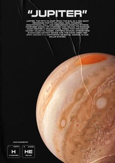 This is a poster of the planet jupiter Jupiter Poster, Great Red Spot, Jupiter Planet, Swirling Clouds, Solar System Poster, Nasa Poster