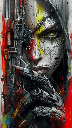 @NotAnArtMan #aiart #art #ai Cyberpunk Tattoo, Home Screen Wallpaper Hd, Tupac Art, Abstract Painting Acrylic Modern, Cyberpunk Female, Cyborgs Art, Dark Art Photography, Harley Quinn Art