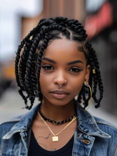 Creative Short Hair Braid Styles to Try Now Short Hair Braid Styles, Micro Braids Styles, Best Braid Styles, Micro Braids Hairstyles, Cornrows Braids For Black Women, Long Face Haircuts, Short Choppy Haircuts, Oval Face Haircuts, Stylish Short Haircuts