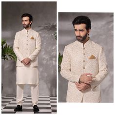 Men's Formal Prince Coat on Jamawar Fabric with Chikan Embroidery with Blended Boski Kurta Pyjama Kurta Pajama And Jacket For Men, Kurta Pajama Men Wedding Jackets, Kurta Pajama Men With Waist Coat, Prince Coat For Men Wedding, Prince Coat Design For Men, Kurta Pyjama With Jacket For Wedding, Kurta Pyjama For Men Wedding, Kurta Pajama Men Wedding, Prince Coat For Men