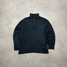 Vintage Polo Ralph Lauren black quarter zip jumper Size - Medium Width - 25' Length - 28' Black Quarter Zip, Vintage Polo Ralph Lauren, Vintage Polo, Mens Jumpers, Polo Ralph, Mens Sweatshirts Hoodie, Quarter Zip, Hoodies Men, Polo Ralph Lauren