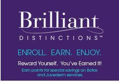 The Brilliant Distinctions® Points Program allows you to earn points each time you receive a BOTOX® Cosmetics (onabotulinumtoxin) or JUVDERM® XC treatment from a participating physician Juvederm Voluma, Botox Cosmetic, Medical Aesthetic, Eyelash Extensions, Skin