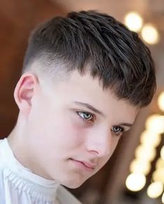 French Crop + Skin Fade Oscars Hair, Teenage Haircuts, Kid Boy Haircuts, Popular Boys Haircuts, Trendy Boys Haircuts, Boys Fade Haircut, Kids Hairstyles Boys, Boys Haircut Styles, Kids Haircuts