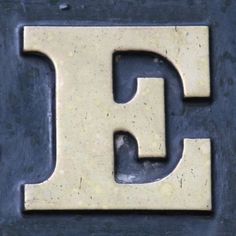 the letter f is made up of metal