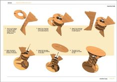 the instructions for how to make an origami bird house with wood and metal parts