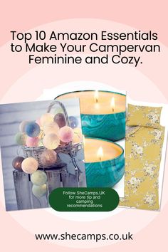 the top 10 amazon essentials to make your campervan feminine and cosy