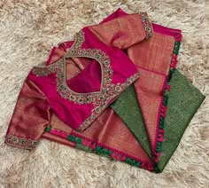 Pattu Hands Blouse Designs, Resham Work Embroidery Blouses, Exclusive Blouse Designs, Plain Blouse Designs, Silk Saree Blouse Designs Patterns, Blue Blouse Designs, Maggam Blouse, Boat Neck Blouse Design