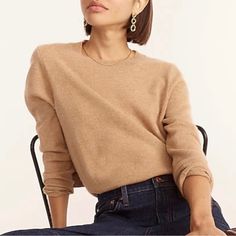 Relaxed Fit. Body Length: 23 1/2" Sleeve Length: 30 1/2". Hits At Hip. 100% Cashmere. Cashmere Color, Best Black Friday, Womens Cashmere, Cool Sweaters, Fall Sweaters, Cashmere Sweater, Crewneck Sweater, Sweater Weather, Cashmere Sweaters