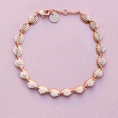 Nwt Rose Gold Sea Shells Bracelet 9" Chain With 1" Extension Rose Gold Over Brass Base Great Gift For Surfers And Beach Babies Or For Vacation Cute Bracelets Pura Vida, Shells Bracelet, Bracelets Pura Vida, Beach Babies, Pura Vida Jewelry, Jewelry Rose Gold, Gifts For Surfers, Shell Bracelet, Beach Baby