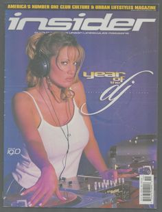 a magazine cover with a woman dj in headphones on the front and an advertisement for insider