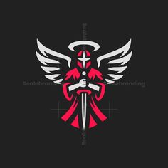 This logo shows an angel with mask and sword. this war angel logo is perfect for esport team. this war angel logo looks modern and yet looks professional for your esport team. Angel Wings Logo, Angel Logo, Lady Logo, Midnight City, Social Organization, Angels Baseball, Leather Craft Patterns, City Logo, Angel Warrior