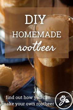 homemade root beer recipe with text overlay that reads diy homemade rootbeer