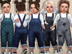 Pinkzombiecupcakes' Cozy Denim Winter Overalls For Toddlers(Toddler SP) Winter Overalls, Sims 4 Toddler Clothes, Los Sims 4 Mods, Sims Baby, Sims 4 Game Mods, Sims 4 Gameplay