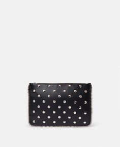 Everyday Studded Bags, Chic Studded Shoulder Bag For Party, Chic Party Shoulder Bag With Studs, Studded Leather Party Bag, Leather Party Bag With Studs, Chic Studded Shoulder Bag, Trendy Leather Clutch Pouch, Luxury Studded Shoulder Bag, Luxury Studded Bags For Party