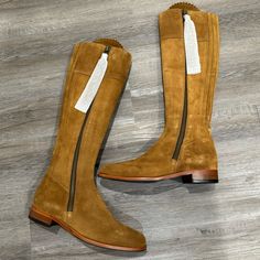 Fairfax And Favor Regina Tan Suede Leather Tassel Tall Riding Boots Nwt Msrp $525 Women’s Size: 42 Nf (Narrow Fit Calf) (Us 11) Brand New Never Worn With Out Shoe Box Tassels Are Removable And Protected By A Foam Cover, They Are Also Suede Last Photo Shows What The Tassels Look Like From Another Pair I Have For Sale Accepting Offers Freebird Boots, Marc Fisher Boots, Rain Boots Fashion, Fairfax And Favor, Dan Post Boots, Beige Boots, Fabric Boots, Faux Suede Boots, Womens Riding Boots