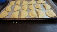 the dough is ready to be baked on the baking sheet in the oven for cooking