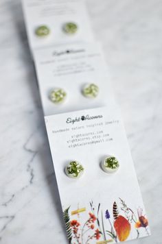 Moss stud earrings Acorn Jewelry, Resin Stud Earrings, Terrarium Necklace, Real Flower Jewelry, Floral Studs, Queen Annes Lace, Nature Inspired Jewelry, Gifts For Nature Lovers, Nature Jewelry