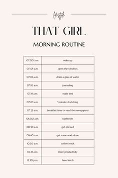 a morning routine to keep your day organized and live a "that girl" life How To Keep Your Life Organized, To Do List Routine, That Morning Routine, How To Make Schedule For Day, How To Give Clean Vibes, How To Have A Routine, Life Routine Daily, Healing Morning Routine, It Girl Day Routine