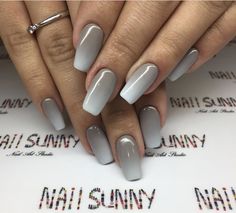 Ombre Grey Nails, Grey Ombre Nails, Grey Nails, Gray Nails, Grey Ombre, Ombre Nails, Health And Beauty, Nail Designs, Nail Art