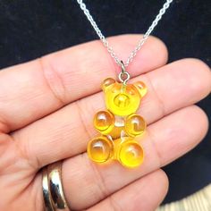 New Gummy Bear Necklace, Chain Is 16"-18". Casual Hypoallergenic Yellow Jewelry, Casual Yellow Hypoallergenic Jewelry, Casual Yellow Necklace For Gift, Cute Yellow Hypoallergenic Jewelry, Yellow Resin Jewelry Gift, Yellow Resin Jewelry For Gifts, Yellow Resin Jewelry As Gift, Yellow Resin Jewelry As A Gift, Fun Yellow Jewelry For Birthday