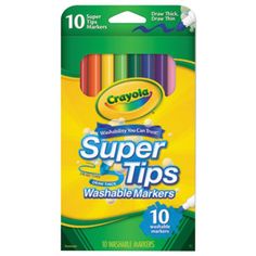 crayon super tips washable markers, 10 ctr / pkg