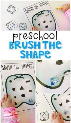 Preschool Healthy Habits, Preschool Dental Health, Dental Health Week, Health Preschool, Dental Health Preschool, Dental Health Activities, Shapes Kindergarten, Community Helpers Preschool