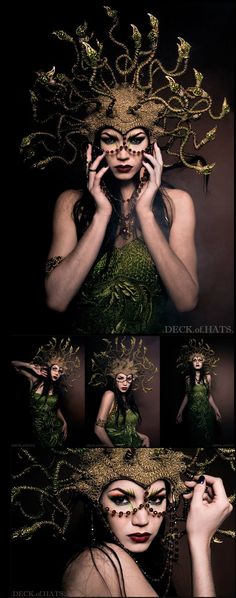 Editorial Headpiece, Medusa Headdress, Medusa Mask, Beautiful Medusa, Woodland Princess, Medusa Headpiece, Fantasy Make-up, Medusa Costume, Head Dresses