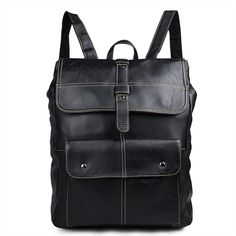 *  Genuine leather  
 *  Ideal for work or travel  
 *  Lots of storage space Mens Backpack Fashion, Laptop Backpack Mens, Laptop Bag Men, Real Skin, Leather Laptop Backpack, Travel Rucksack, Mens Travel, Leather Handbags Women, Black Leather Backpack