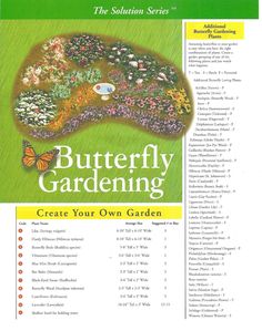 the butterfly gardening guide is shown