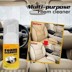 the interior of a car is clean and ready to be used as a foam cleaner