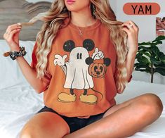 Vintage Mickey Ghost Halloween  Shirts, Mickey Halloween Boo Shirt Mickey Ghost, Boo Shirts, Mickey Halloween, Halloween Drinks, Comfort Colors Shirt, Pumpkin Shirt, Ghost Halloween, Vintage Mickey, Halloween Boo